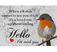 Metal Sign Robin Bird Wildlife Loved One Style Retro Tin Sign Plaque Wall Decor For Home Office Bathroom Bar Club Cafe Men Cave 8x12 Inch