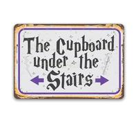 Metal Sign - The Cupboard Under The Stairs Use Indoor/Outdoor - Makes a Great Bedroom Decor and Gift For Wizard Fans 8x12 inch tin 026