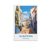 Metal Sign Tin Sign Albufeira Portugal Art Plaque Poster Wall Decor for Home Tool Room Bar Club Restaurant Cafe 30x40cm