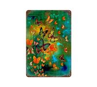 Metal Sign Tin Sign,butterfly,Metal Signs Office Personalised Sign Vintage Metal Sign Home Wall Room Decoration-20x30cm(8x12 inch)L66