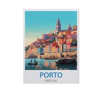 Metal Sign Tin Sign,Porto Portugal,Metal Signs Office Personalised Sign Vintage Metal Sign Home Wall Room Decoration(30x40cm)12x16 inch-CN12