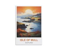 Metal Sign Tin Sign Poster Isle of Mull Scotland Vintage Metal Sign Home Wall Room Decoration 30x30cm