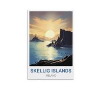 Metal Sign Tin Sign Skellig Islands Ireland Vintage Metal Sign Home Wall Room Decoration 15x30cm