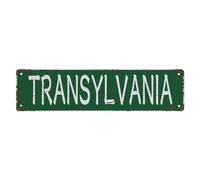 Metal Sign Transylvania Vintage Signs Retro Tin Signs Aluminum Sign For Kitchen Home Garden Wall Bar Cafe Decor 4X16 Inches
