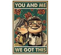 Metal Sign Up Carl And Ellie You And Me We Got This Tin Signs Easter Bar Pub Family Cafe Signs Men Cave Best Gifts For New Year Friends Family Fun Signs Wall Decoration, Green5 5.5X8Inch