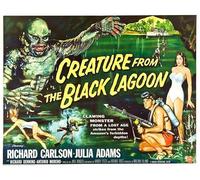 Metal Sign Vintage 1950's 40's Sci-Fi Horror B Movie Monster Film Tin Wall Plaque - MV22 Creature From The Black Lagoon - A4