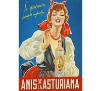 Metal Sign Vintage Alcohol Classic Tin Plaque - Anis De La Asturiana - A4