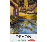 Metal Sign Vintage British Travel Poster Railways Train - Devon - A4