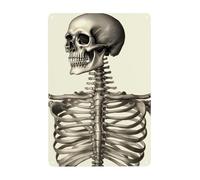 Metal Sign Vintage Funny Tin Sign Human Skeleton Metal Poster Decoration Signs Stylish Wall Art Outdoor Yard Signs for Home Living Room Bedroom Yard Wall Decor Gift 30x20 CM
