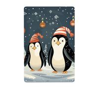 Metal Sign Vintage Funny Tin Sign Merry Christmas Penguins Metal Poster Decoration Signs Stylish Wall Art Outdoor Yard Signs for Home Living Room Bedroom Yard Wall Decor Gift 30x20 CM
