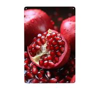 Metal Sign Vintage Funny Tin Sign Pomegranate Fruit Metal Poster Decoration Signs Stylish Wall Art Outdoor Yard Signs for Home Living Room Bedroom Yard Wall Decor Gift 30x20 CM