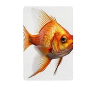 Metal Sign Vintage Funny Tin Sign Real Fish Metal Poster Decoration Signs Stylish Wall Art Outdoor Yard Signs for Home Living Room Bedroom Yard Wall Decor Gift 30x20 CM