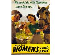 Metal Sign Vintage WW2 Join The Women's Land Army British World War II Plaque - A4