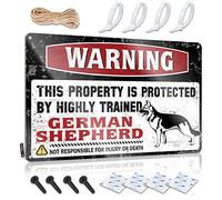 Metal Sign Warning This Property Is Protected By A Highly Trained German