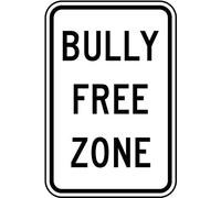 Metal Sign Warning Tin Sign Bully Free Zone 3 Aluminum Signs For Home Coffee Bar Wall Decor 8x12 Inch