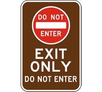 Metal Sign Warning Tin Sign Exit Only DoEnter Aluminum Signs For Home Coffee Bar Wall Decor 8x12 Inch