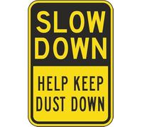 Metal Sign Warning Tin Sign Slow Down Help Keep Dust Down Aluminum Signs For Home Coffee Bar Wall Decor 8x12 Inch