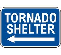 Metal Sign Warning Tin Sign Tornado Shelter Left Arrow Aluminum Sign for Home Coffee Bar Wall Decor 8x12 inch