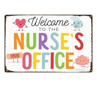 Metal Sign Welcome to The Nurse's Clinic Sign School Health Office Poster Pediatric Clinic Decor Printable Health Room Printable School Nurse Gift Use Indoor Outdoor Decor 8x12 inch