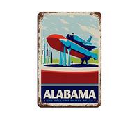 Metal Signs Alabama State Travel Tin Signs Vintage Bar Club Cave Home Kitchen Wall Decor Rustic Metal Sign Funny Decor30*40cm