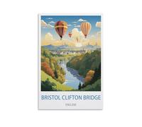 Metal Signs Bristol Clifton Bridge England Vintage Tin Sign Metal Retro Art Wall Poster for Home Club Garden Decor 30x30cm