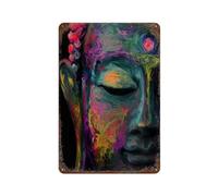 Metal Signs,Buddha,Nostalgic Man Cave Tin Metal Sign Hanging Wall Plaque Kitchen Shed Garage-20x30cm(8x12 inch)G-5