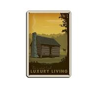 Metal Signs Cabin Luxury Living Funny Travel Tin Signs Bar Coffee Home Room Art Wall Plaque Decor Gift Outdoor Indoor 30 * 40cm