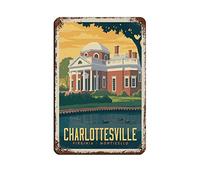 Metal Signs Charlottesville VA Monticello Travel Tin Signs Vintage Bar Club Cave Home Kitchen Wall Decor Rustic Metal Sign Funny Decor30*40cm