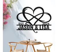 Metal Signs Customized, Infinity Heart Wall Decor, Custom Couple's Name Sign, Personalized Wedding Sign for Couples 2025, Unique Infinity Heart Metal Art, Valentines Day Gift, Home Decor Gift