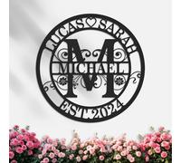 Metal Signs Customized, Personalized Family Name Sign, Split Letter Monogram Wall Decor, Custom Signs Outdoor Metal, Last Name Sign, Metal Wall Art Home Decor, Personalized Wedding Gifts