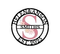 Metal Signs Customized, Personalized Name Sign for Wall Decoration Outdoor Indoor, Split Letter Monogram, Custom Family Last Name Sign Home Door Metal Wall Art Personalized Wedding/Housewarming Gift