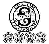 Metal Signs Customized, Personalized Split Letter Monogram Name Sign, Custom Family Last Name Sign to Decorate Outdoor Indoor, Design Your Bars, Nail Salons, Restaurants, Studio Signs (Style 2)