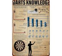 Metal Signs Dart Knowledge Dart Lovers Art S 20X30Cm Mural Hanging Retro Tin Sign Iron Decoration For Garage Man Cave Garden