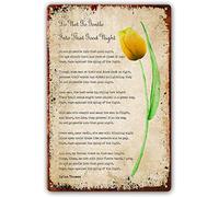 Metal Signs Do Not Go Gentle Into That Good Night Poem Wall Art Dylan Thomas Quotes Wall Art Poetry Posters for Home Wall Pictures for Living Room 12x16 Inch