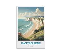Metal Signs Eastbourne Sussex Tin Signs Painting Cafe Opera House Art Wall Decoration Plaque 15x30cm
