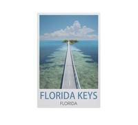 Metal Signs，Florida Keys Florida，Nostalgic Man Cave Tin Metal Sign Hanging Wall Plaque Kitchen Shed Garage(15x30cm）6x12 inch-AN63