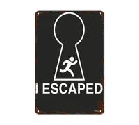 Metal Signs For Fashionable Bathroom Decor-I Escaped Escape Enthusiast-New Year'S Day St Patrick'S Day Decorations Club Rustic Metal Wall Decor: Vintage Signs Home For Office Man Cave 8X12inch