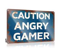Metal Signs For Home Decor Be Prepared For An Angry Gamer Tin Sign Funny Home Sign Funny Garage Tin Sign(30X40CM)