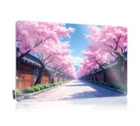Metal Signs For Home Decor Sakura Trees In Bloom Along The Cobblestone Path Tin Sign Funny Home Sign Funny Garage Tin Sign(20X30CM)