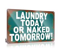 Metal Signs For Man Cave Laundry Today: No Naked Tomorrow! Tin Sign Retro Tin Signs Man Cabe Decor(30X40CM)