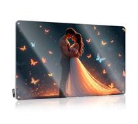 Metal Signs For Outside Home Decor A Couple Embraces Under A Sky Filled With Glowing Butterflies. Tin Sign Beer Decorations For Man Cave Metal Sign Decor Vin(30X40CM)