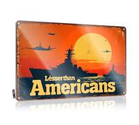 Metal Signs For Outside Home Decor Lesser Than Americans. Tin Sign Vintage Decor Metal Bar Signs(20X30CM)