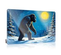 Metal Signs For Outside Home Decor Snowy Night With Bigfoot Tin Sign Tin Sign Funny Decorative Bar Signs(20X30CM)