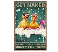 Metal Signs Get Naked Unless You Are Just Visig, Don't Make It Weird Tin Signs Vintage Bar Club Cave Home Kitchen Wall Decor Rustic Sign Funny Decor 20 * 30CM
