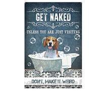 Metal Signs Get Naked Unless You Are Just Visiting Dont Make It Weird Tin Signs Vintage Bar Club Cave Home Kitchen Wall Decor Rustic Sign Funny Decor 15 * 30CM