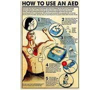 Metal Signs How To Use An Aed Vintage Aed Knowledge Signs Metal Plaque Novelty Room Decor for Shop Bathroom Home M