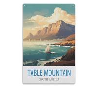 Metal Signs Man Cave Tin Metal Sign Hanging Wall Plaque Kitchen Shed Garage. Table Mountain South Africa15x30cm（6x12 Zoll）A715