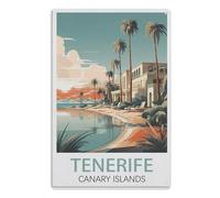 Metal Signs Man Cave Tin Metal Sign Hanging Wall Plaque Kitchen Shed Garage. Tenerife Canary Islands15 x 40 cm( 6 x 16 inch)A835