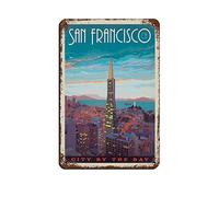 Metal Signs Retro San Francisco City By The Bay Travel Tin Signs Indoor & Outdoor Home Bar Coffee Kitchen Wall Decor30*30cm