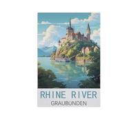 Metal Signs，Rhine River Graubunden，Nostalgic Man Cave Tin Metal Sign Hanging Wall Plaque Kitchen Shed Garage(15x30cm）6x12 inch-AJ63